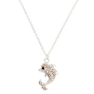 Crystal dolphin necklace